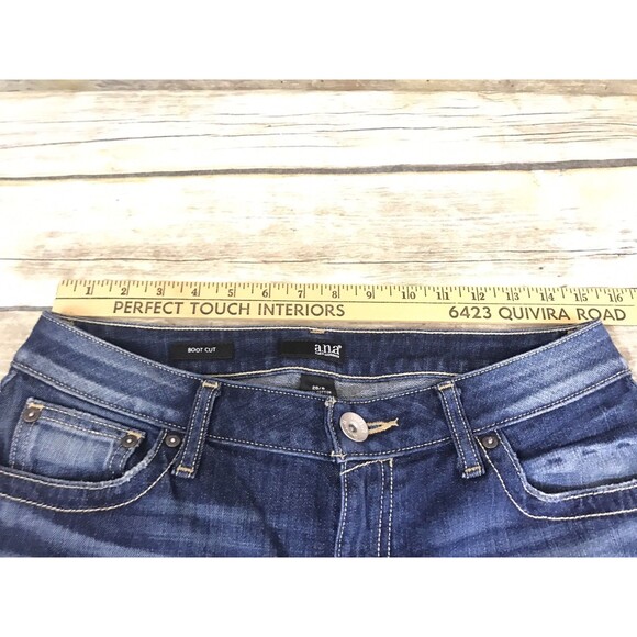 ANA A New Approach Womens Sz 6 Bootcut Jeans Flap Pocket Stretch Dark Wash - Picture 6 of 12